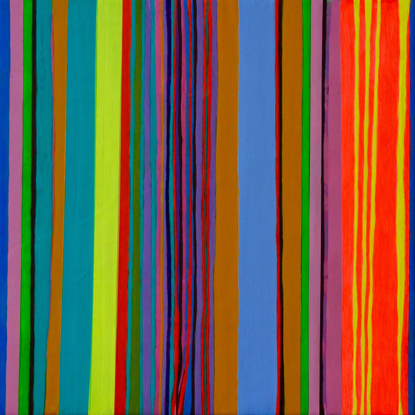 Stripes, 2015, acrylic on canvas, 12 x 12 in.
